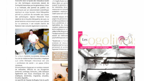 bulletin municipal les cogolinois - Alexandre Hryb - etiopathe Cogolin - Saint Tropez - Sainte Maxime - Le Lavandou - La Londe